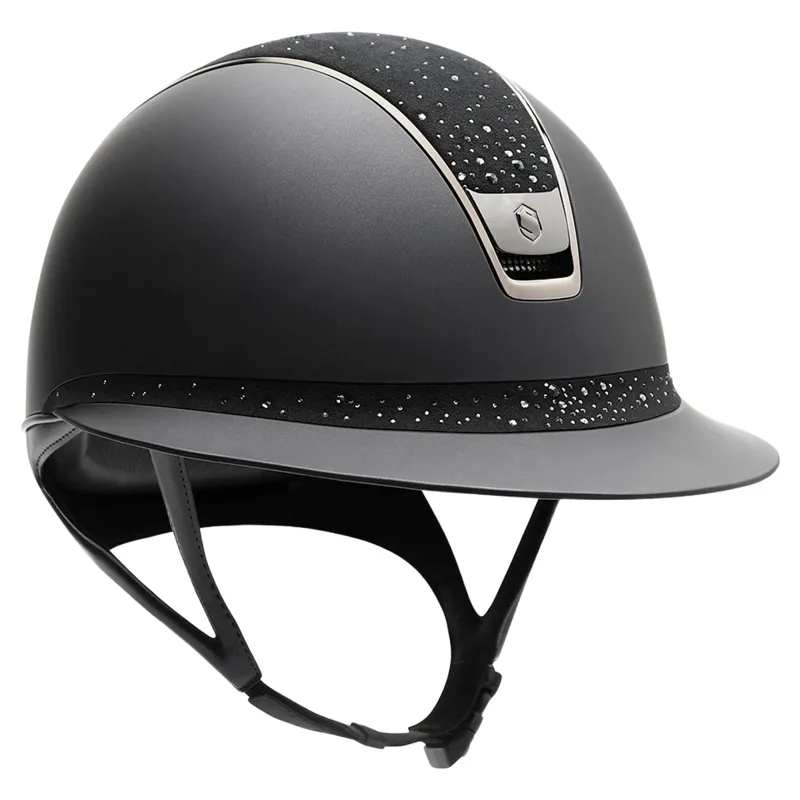 Samshield Miss Shield 2.0 Crystal Rain Riding Hat - Shadowmatt Black