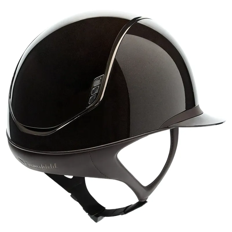 Samshield Miss Shield ShadowGlossy 2.0 Standard Riding Hat - Brown-1