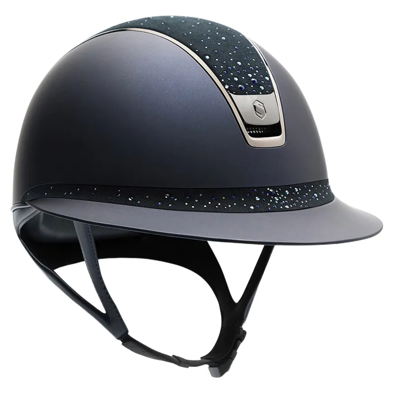 Samshield Miss Shield 2.0 Crystal Rain Riding Hat - Shadowmatt Blue