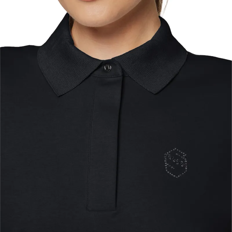Samshield Marylin Womens Short Sleeve Polo - Black-2