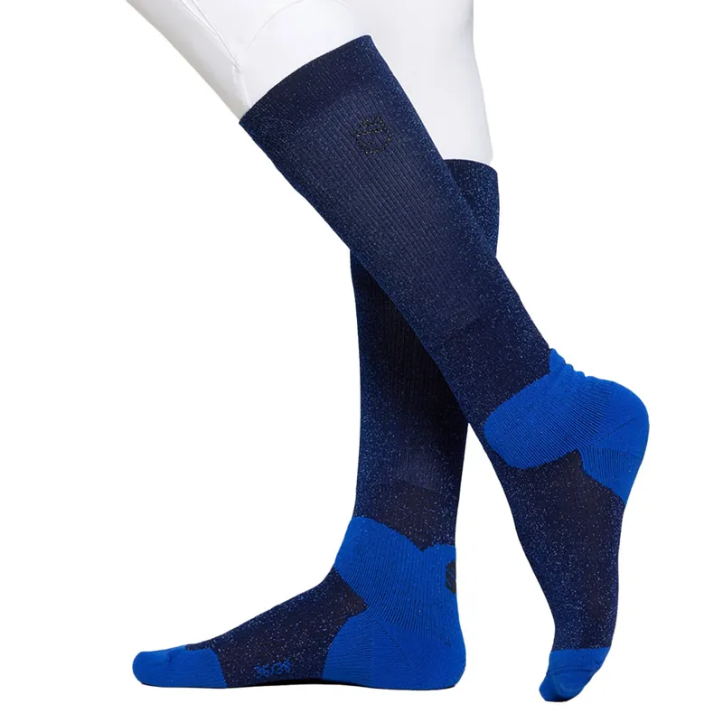 Samshield Balzane Soft Ladies Tall Riding Socks - Navy Lurex