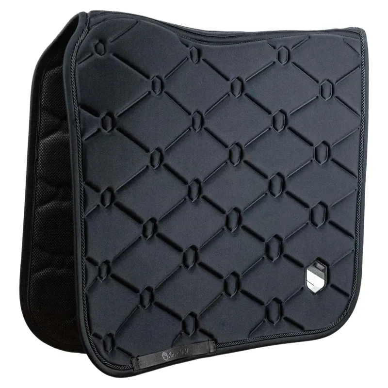 Samshield SpineShield Embroidery Dressage Saddlecloth - Black-1