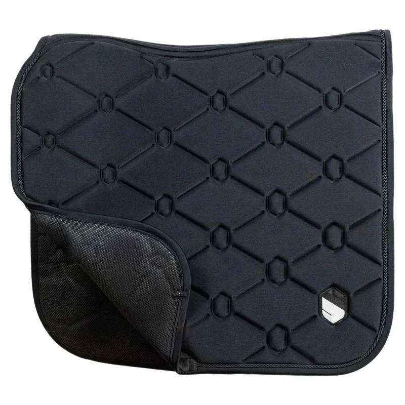 Samshield SpineShield Embroidery Dressage Saddlecloth - Black-2