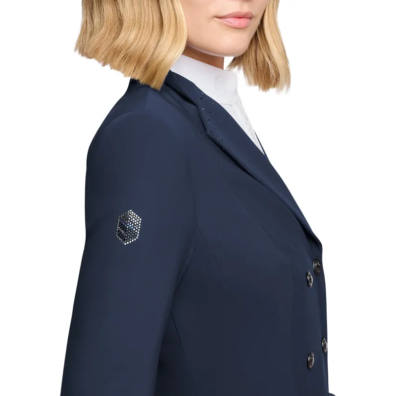 Samshield Crystal Rain Womens Dressage Tails - Navy-2