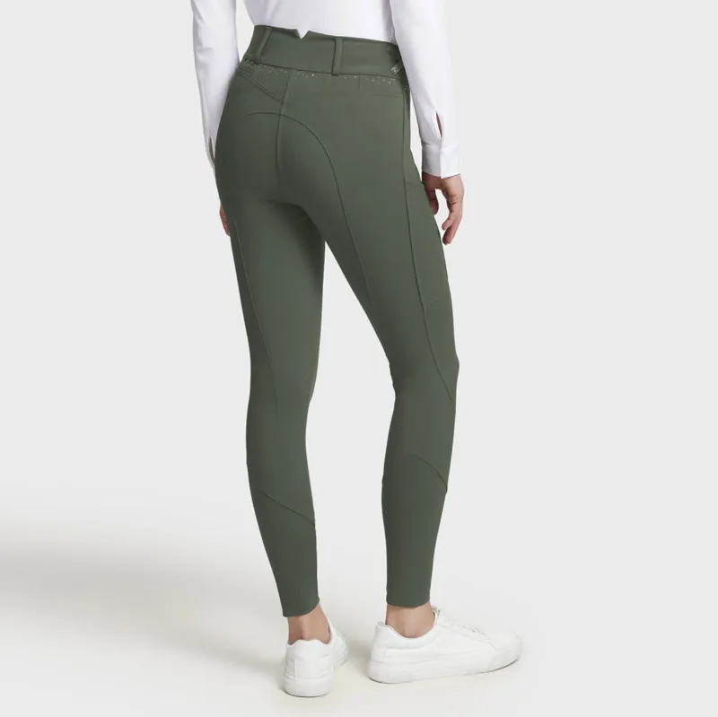 Samshield Tessa Knee Grip Ladies Riding Tights - Avocado-1
