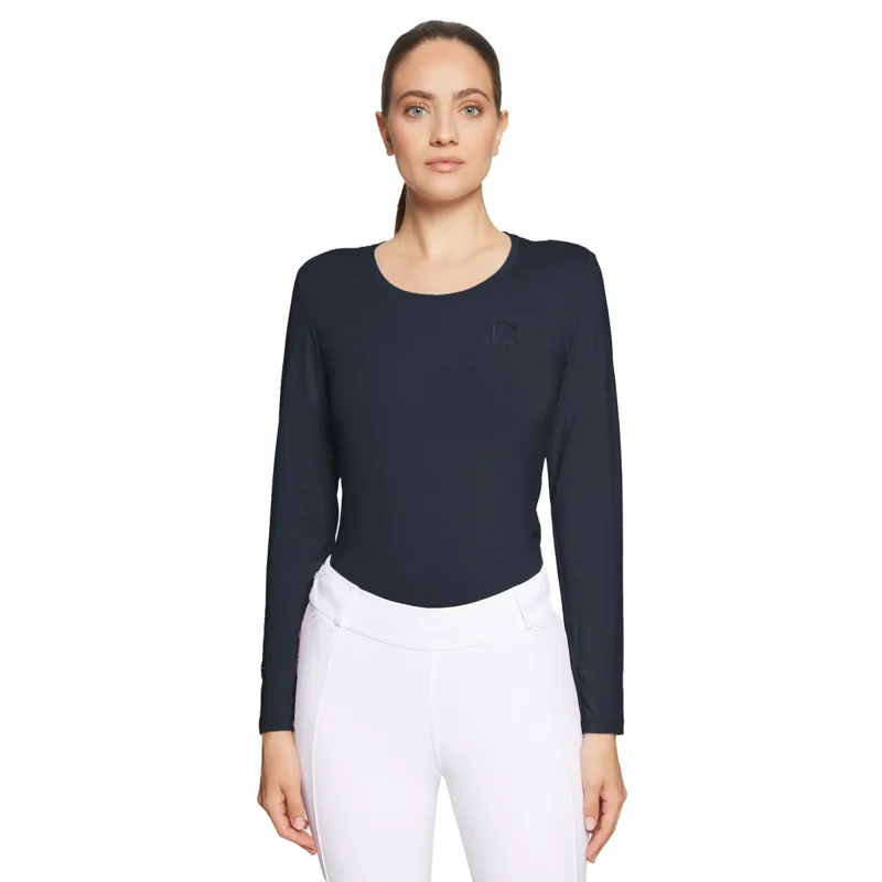 Samshield Tina Crystal Ladies Long Sleeve Tech Tee - Navy