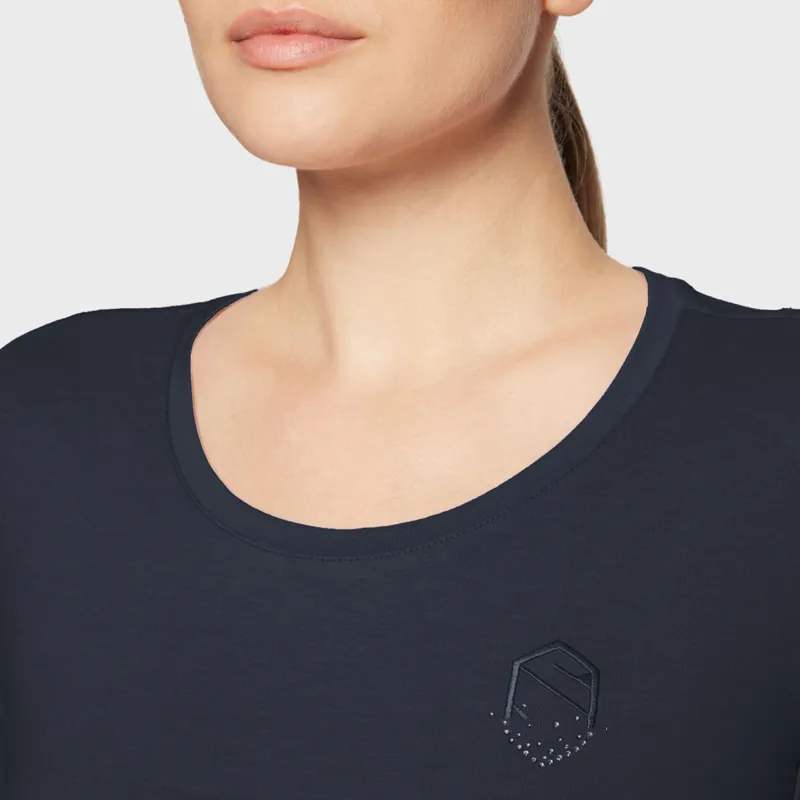 Samshield Tina Crystal Ladies Long Sleeve Tech Tee - Navy-2