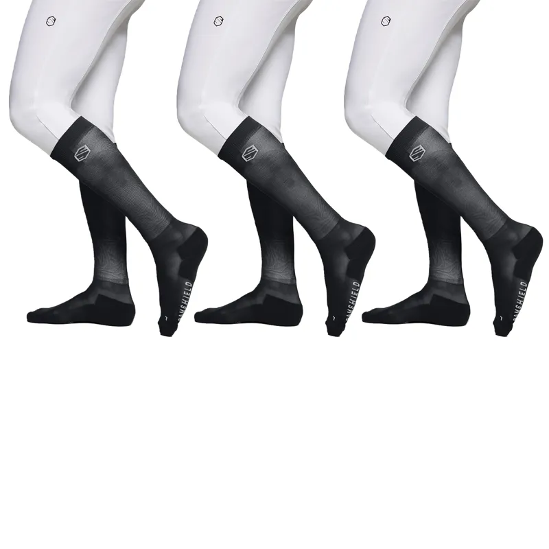 Samshield Balzane Trio Pack Womens Tall Riding Socks - Black-1