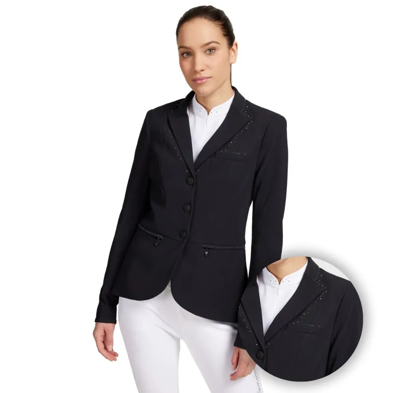 Samshield Victorine Crystal Fabric Tall Ladies Competition Jacket - Black