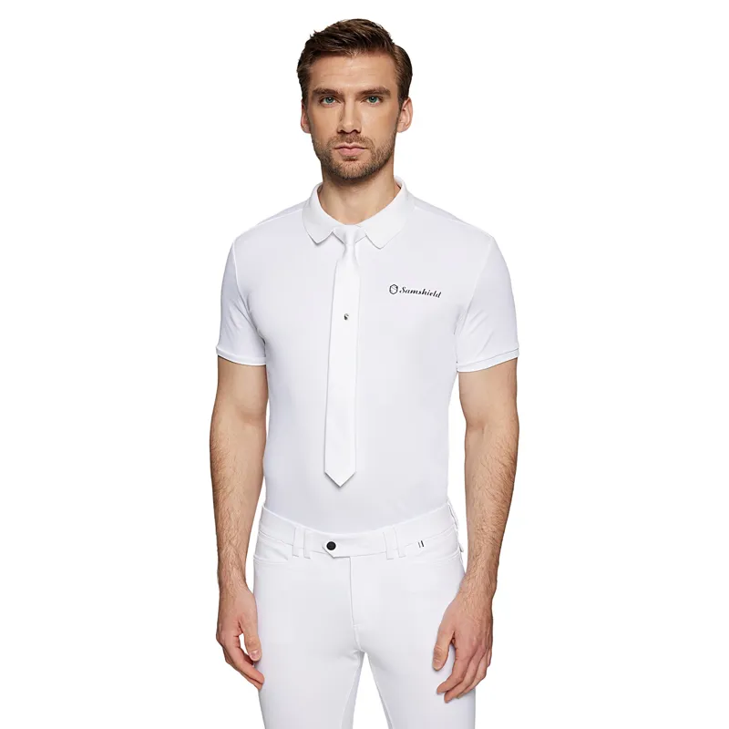 Samshield Woven Mens Show Tie - White-1