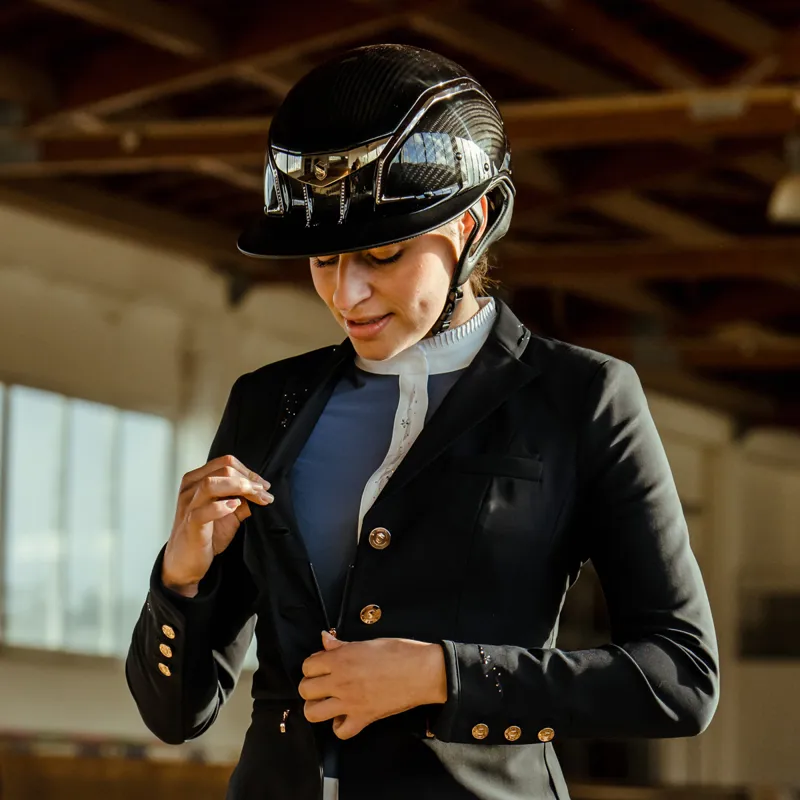 Samshield XJ Miss Riding Hat - Glossy Black/Swarovski-5