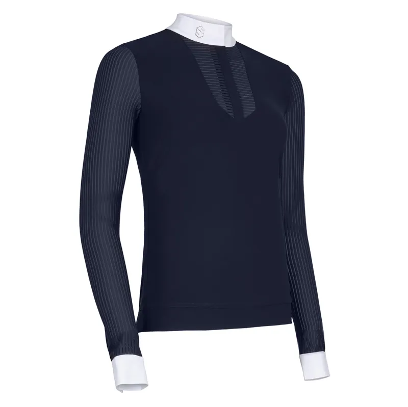 Samshield Faustine Long Sleeved Ladies Show Shirt - Navy-3