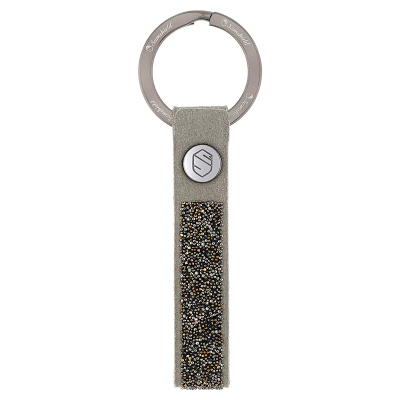Samshield Crystal Fabric Keyring - Grey/Coffee