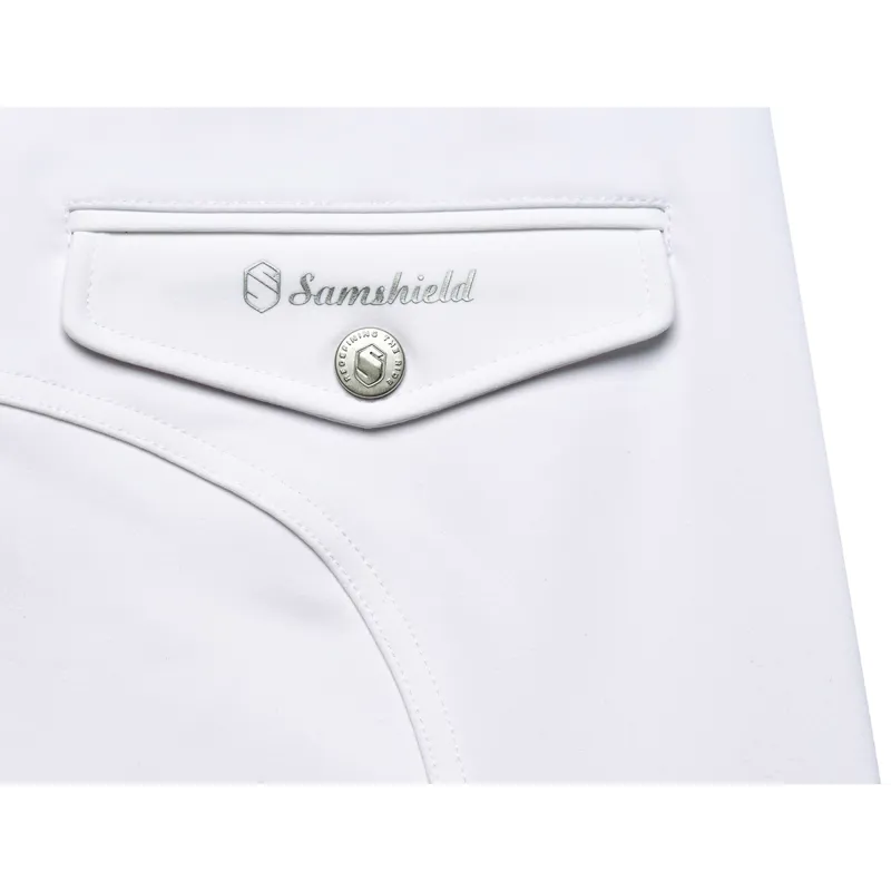 Samshield Marceau 2.0 Knee Grip Mens Competition Breeches - White-2