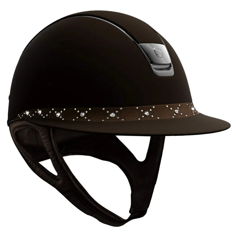 Samshield Miss Shield Shadowmatt Lozenge Band Riding Hat - Brown