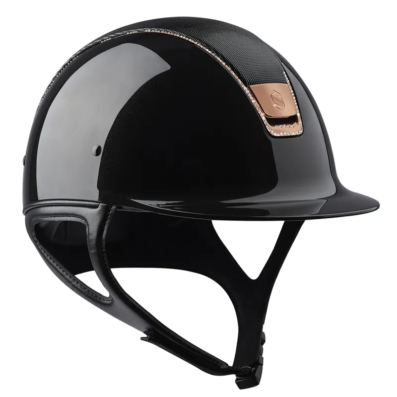 Samshield ShadowGlossy Shimmer Rose Gold 255 Crystal Hat - Black
