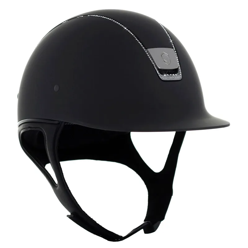 Samshield Shadowmatt 255 Crystal Trim Riding Hat Black