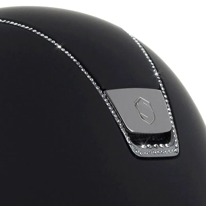 Samshield Shadowmatt 255 Crystal Trim Riding Hat - Black-1