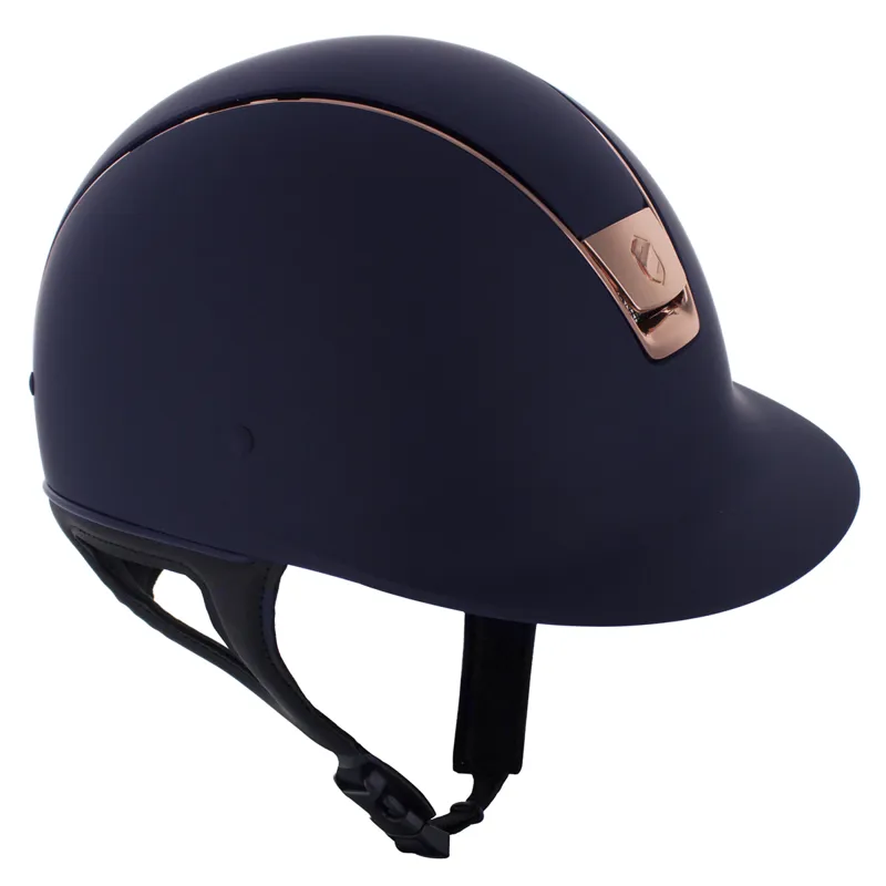 Samshield Shadowmatt Riding Hat with Dressage Harness Blue Rose