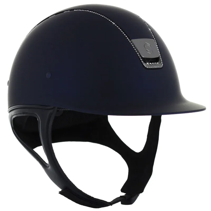 Samshield 1.0 Shadowmatt 255 Crystal Trim Riding Hat - Blue