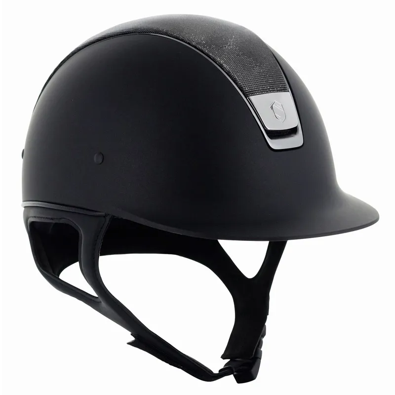 Samshield Shadowmatt Shimmer Top Chrome Silver Trim Hat - Black