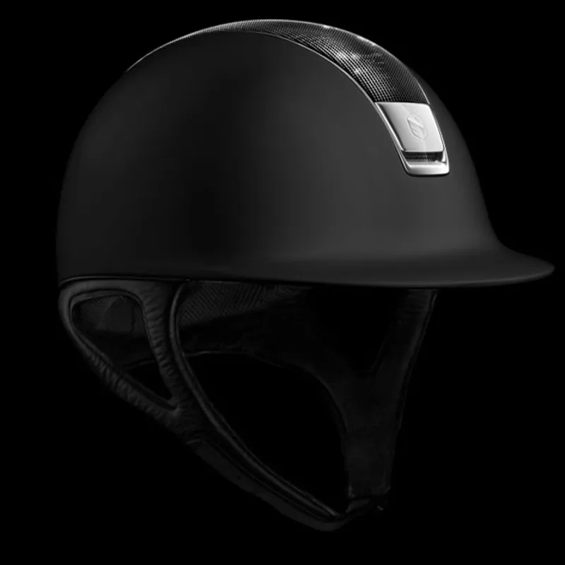 Samshield Shadowmatt Shimmer Top Chrome Silver Trim Hat - Black-1