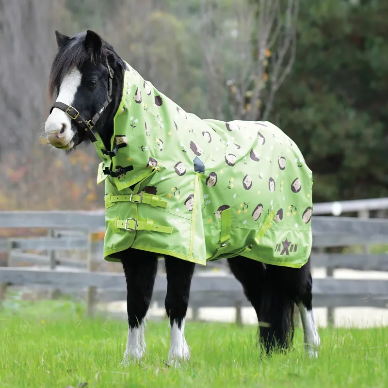 Saxon Lite 600D Combo 0g Pony Turnout Rug - Hedgehogs