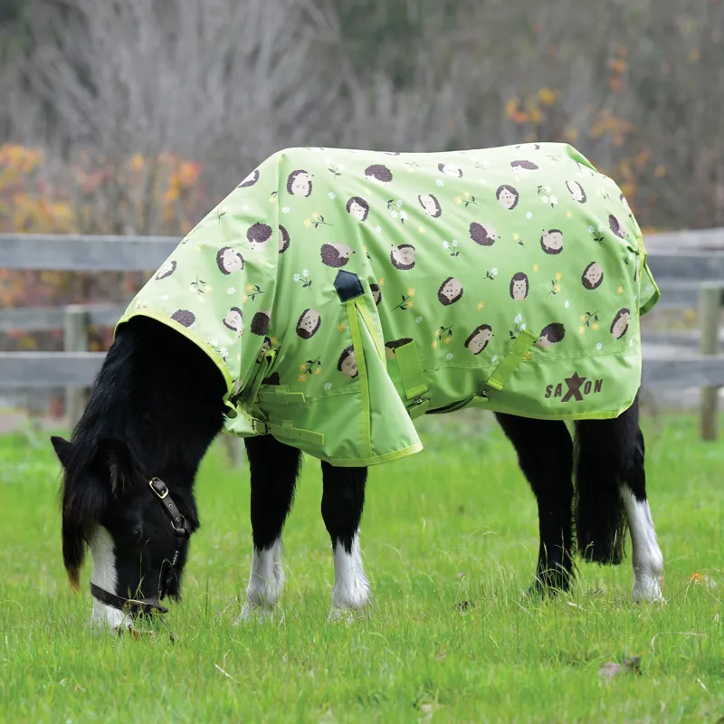 Saxon Lite 600D Combo 0g Pony Turnout Rug - Hedgehogs-1