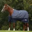 Saxon Defiant 600D Standard Neck 200g Turnout Rug - Navy Plaid