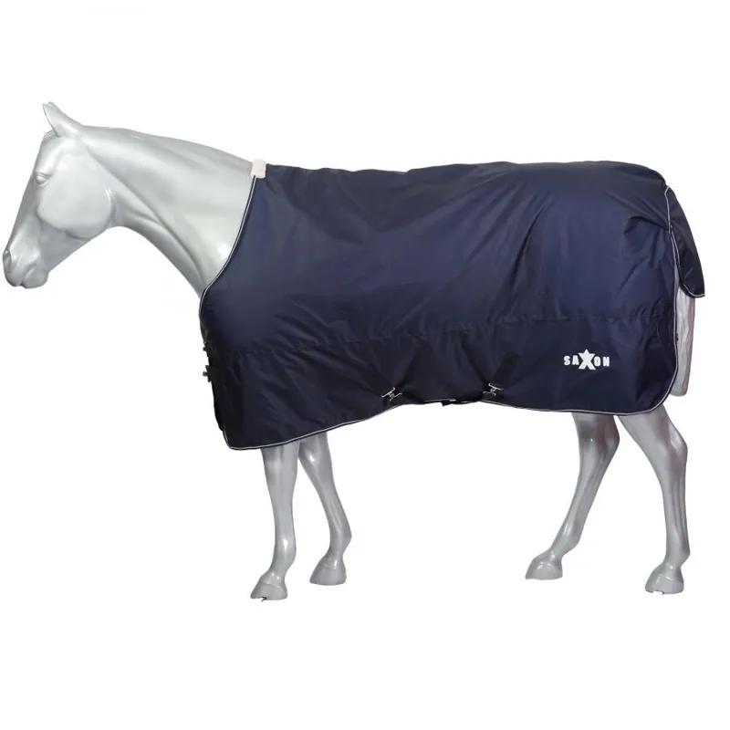 Saxon Defiant 600D Standard Neck 200g Turnout Rug - Navy and White-1