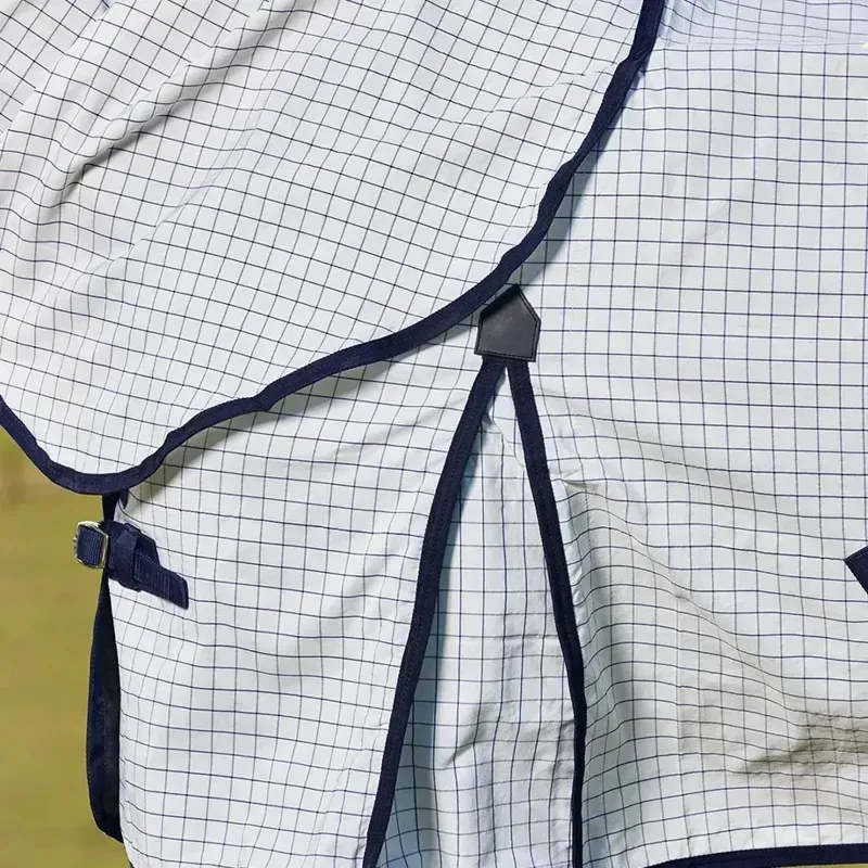 Saxon Kool Coat Classic Combo Neck Rug - White/Navy-3