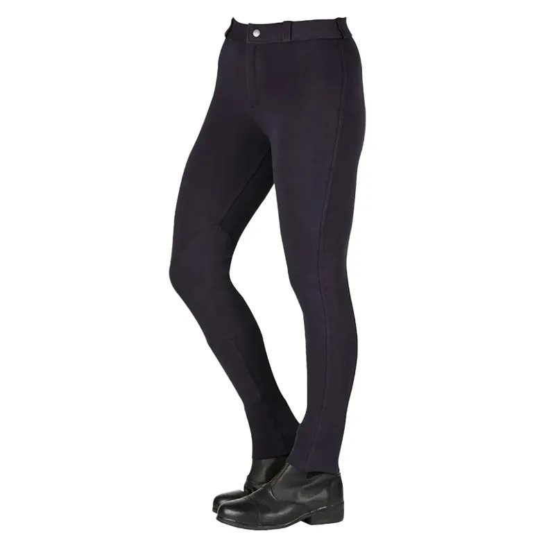Saxon Warm Up II Zip Front Junior Jodhpurs - Black