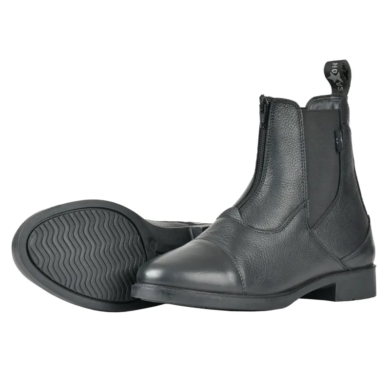 Saxon Allyn Zip Junior Jodhpur Boots - Black