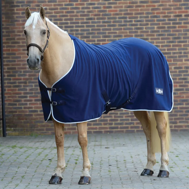 Saxon Defiant Fleece Rug - Navy/White