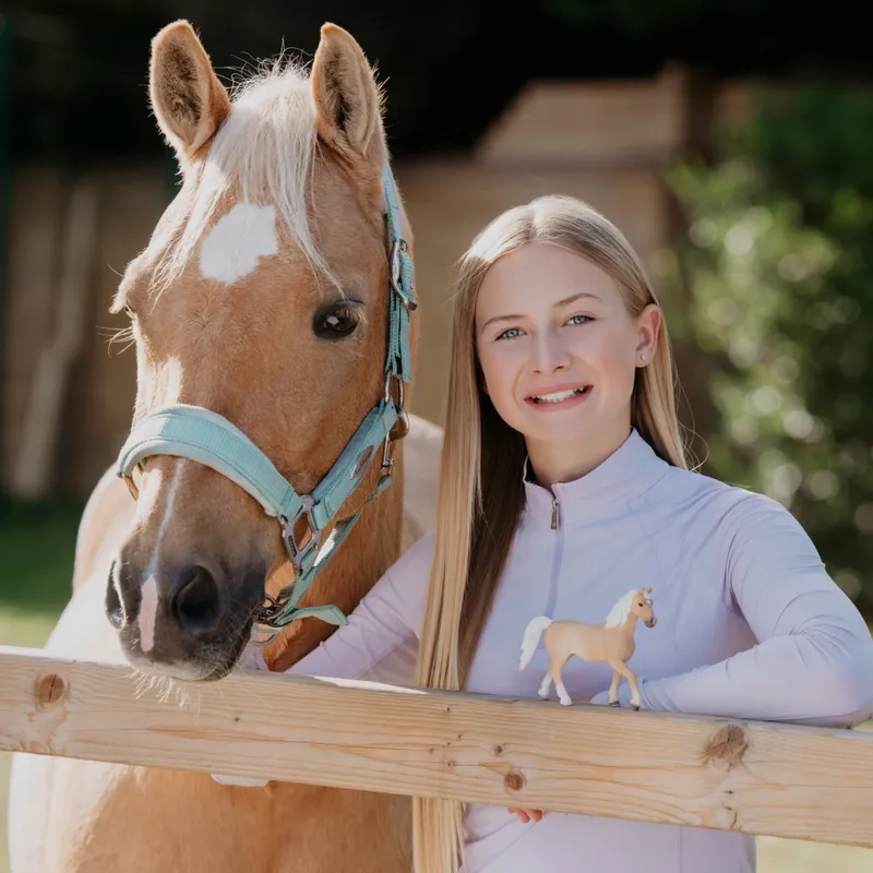 Schleich Horse Club Harlow Luna White x Popcorn Toy Pony-1