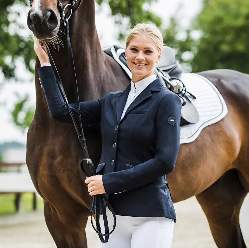 Schockemohle Amelie Style Ladies Show Jacket - Dark Blue-4