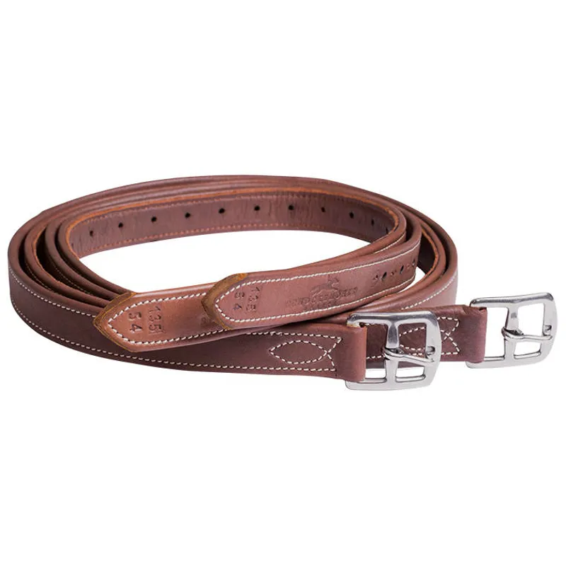Schockemohle Chantilly Stirrup Leathers - Nougat/Cream