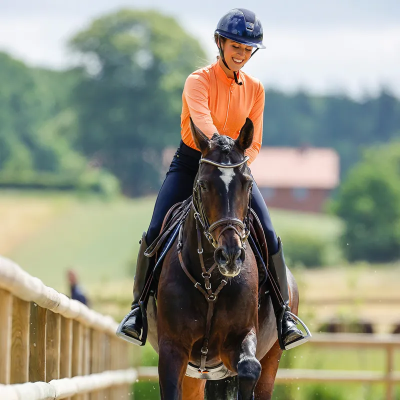 Schockemohle Luciana Style Ladies Top - Mandarin Letters - UK8-4