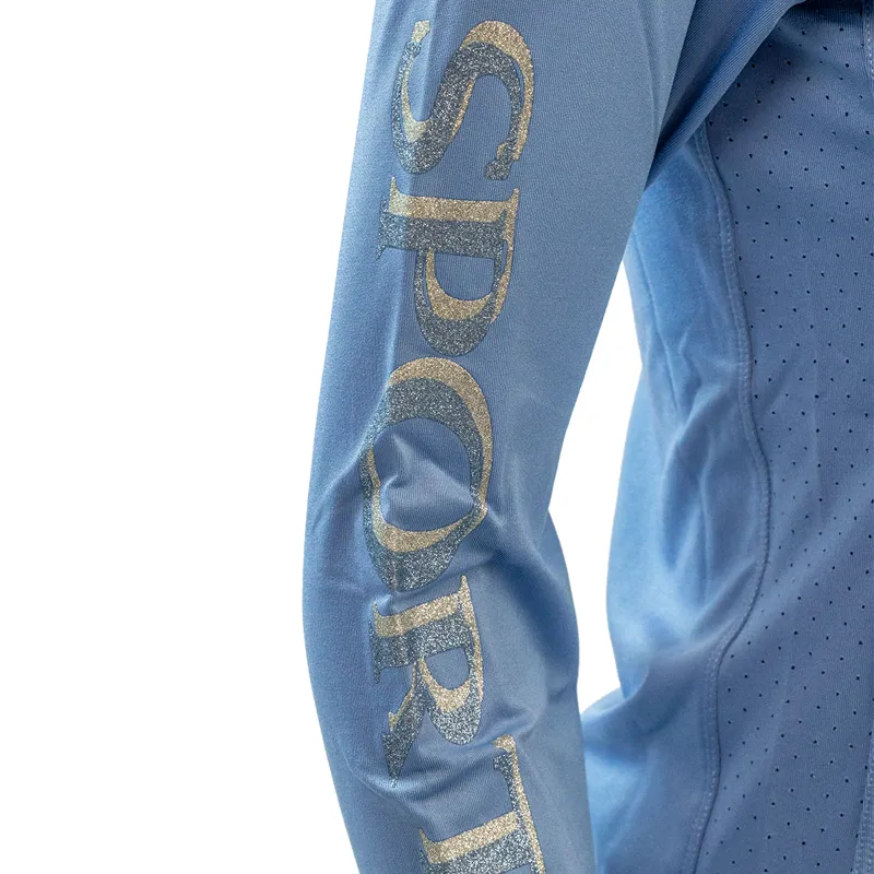 Schockemohle Page Style Ladies Functional Top - Cloud Blue-1