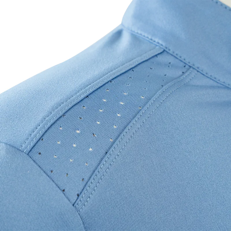 Schockemohle Page Style Ladies Functional Top - Cloud Blue-2