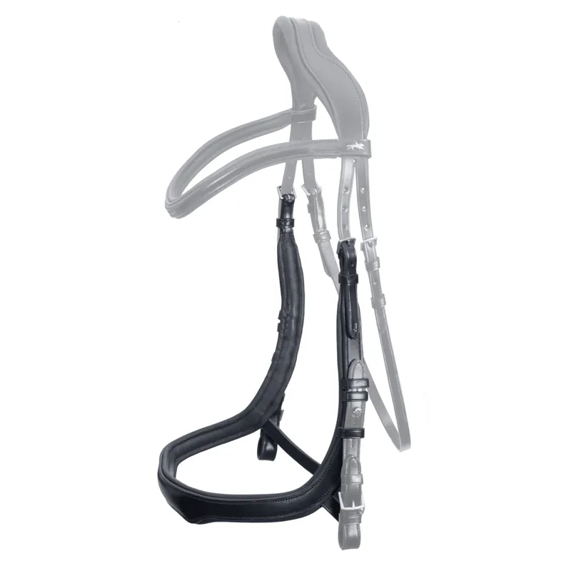 Schockemohle Equitus Delta Noseband - Black/Silver