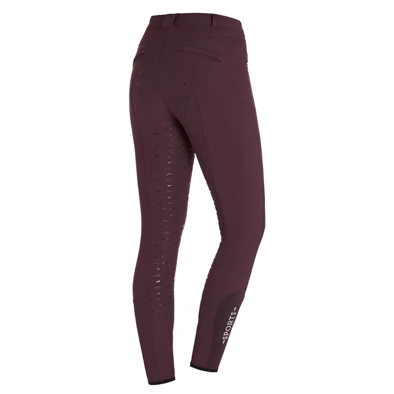 Schockemohle Winter Juliana Style Full Grip Ladies Breeches - Wine-1