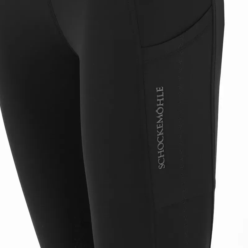 Schockemohle Air Sporty Womens Full Grip Riding Tights - Dark Grey-3