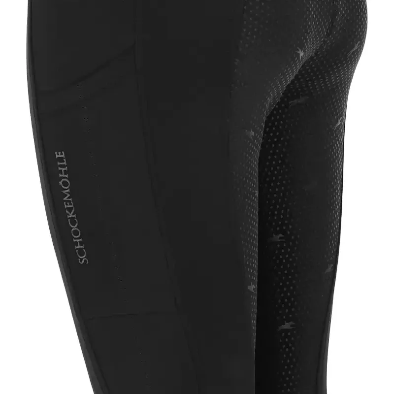 Schockemohle Air Sporty Womens Full Grip Riding Tights - Dark Grey-4
