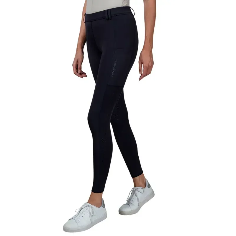 Schockemohle Air Sporty Full Grip Womens Riding Tights - Dark Navy-2