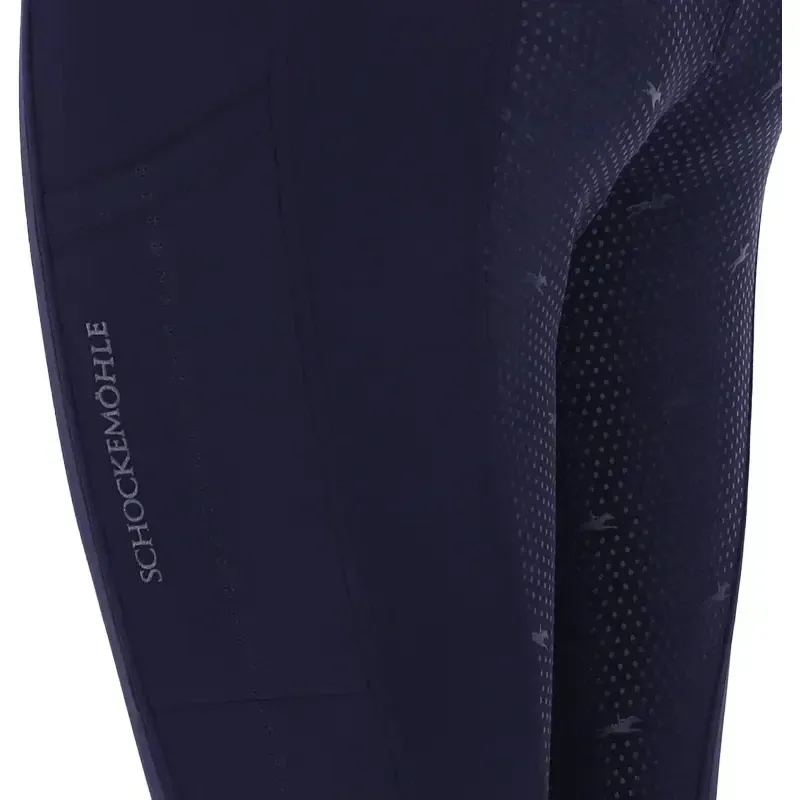Schockemohle Air Sporty Full Grip Womens Riding Tights - Dark Navy-4