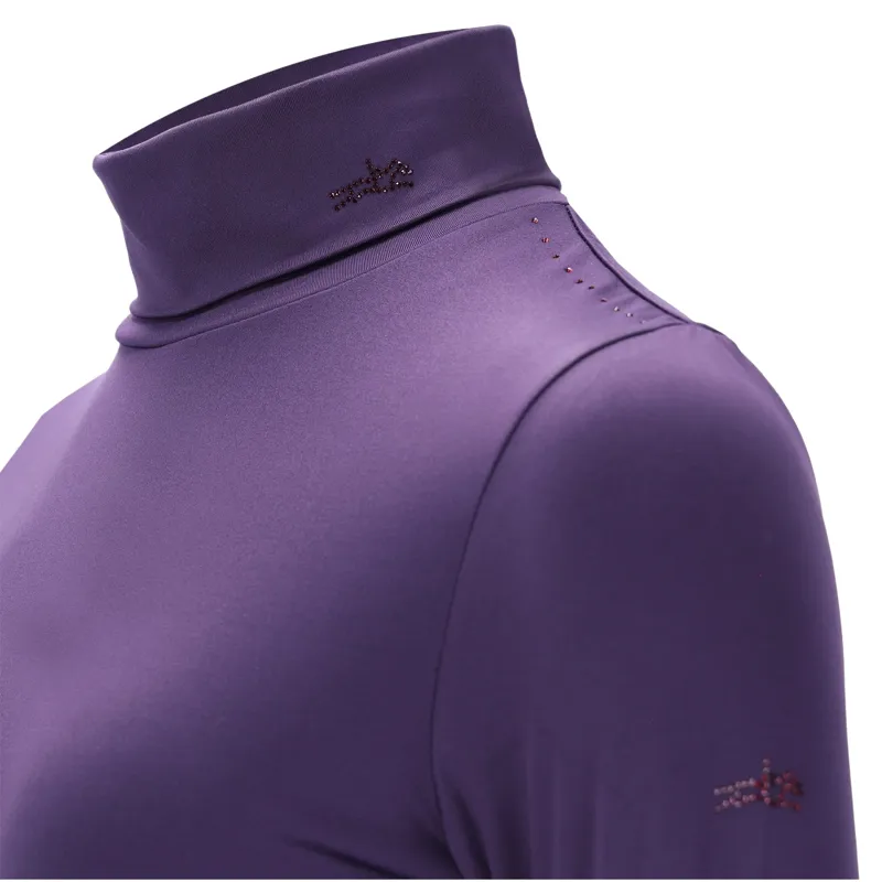 Schockemohle Alba Womens Long Sleeve Training Shirt - Dark Purple-1
