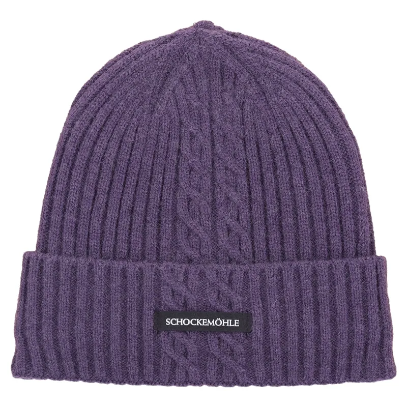 Schockemohle Braided Fleece Beanie - Dark Purple