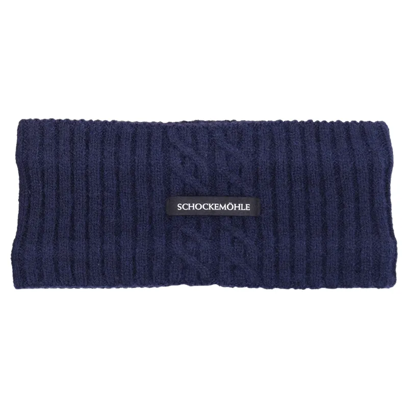 Schockemohle Braided Fleece Headband - Dark Navy