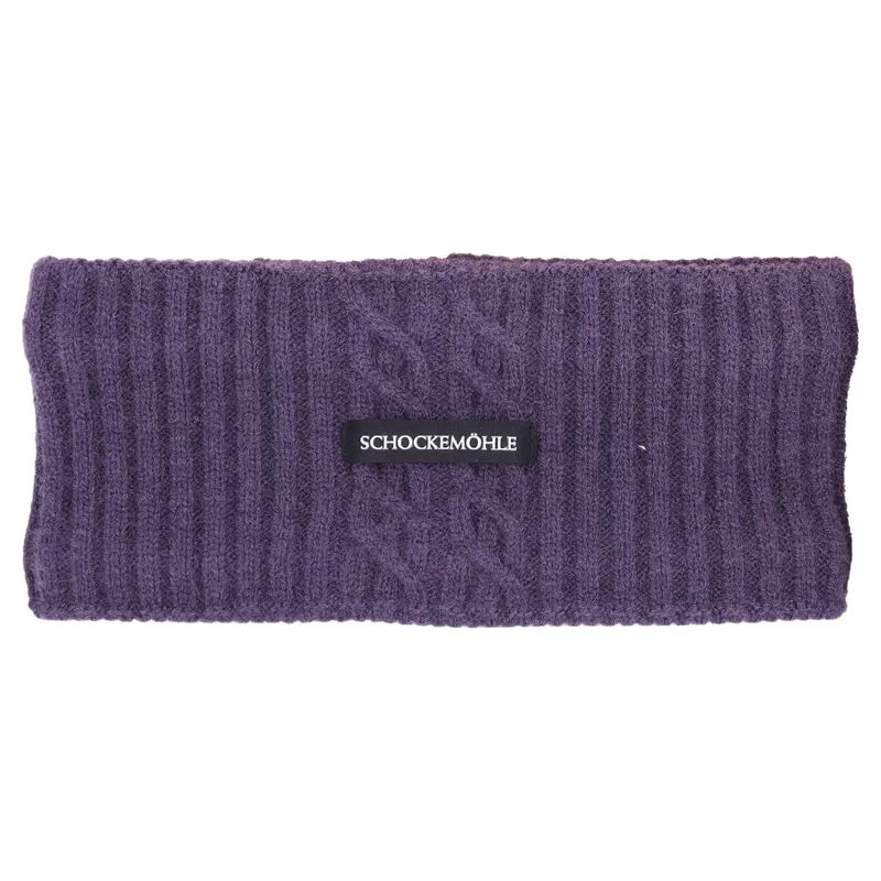 Schockemohle Braided Fleece Headband - Dark Purple